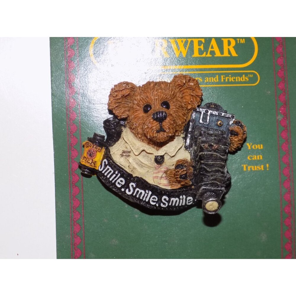 Boyds Bears Bearwear Brooch Lapel Pin 1995 Camera Flash Bear Vintage - 26115 - Picture 4 of 4